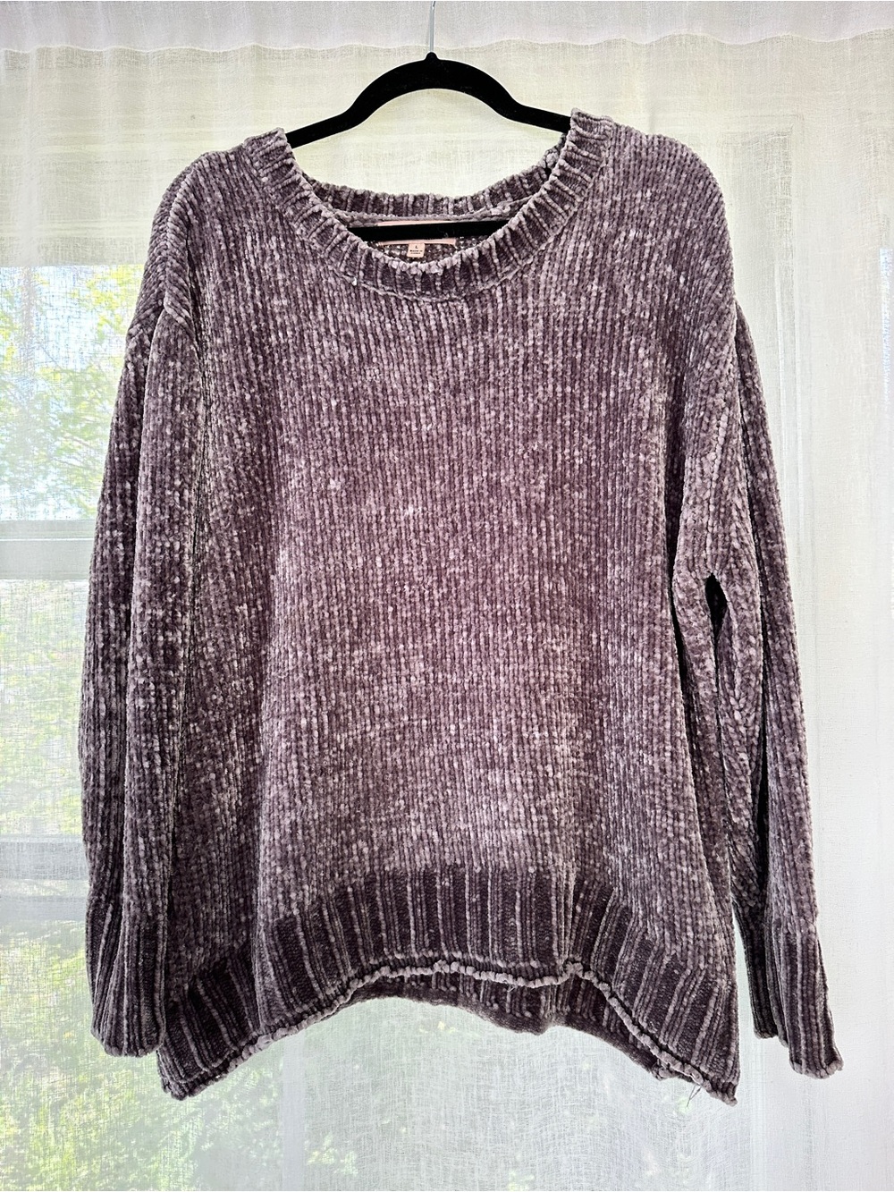 Philosophy Plush Chenille Crewneck Sweater - Mauve